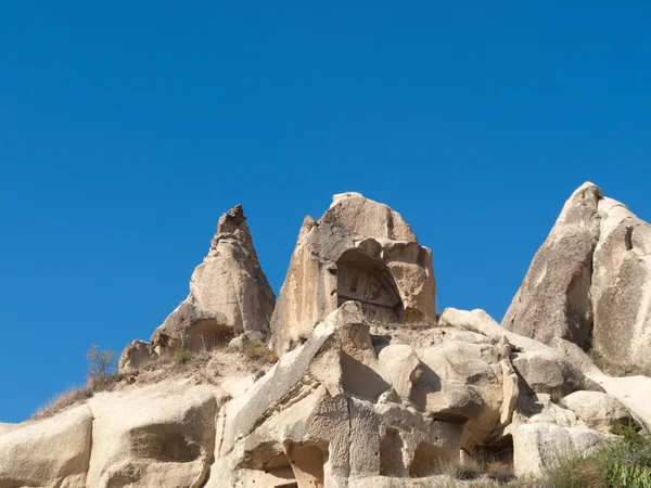 Skalní útvary v národním parku Goreme. Cappadocia.Turkey — Stock fotografie