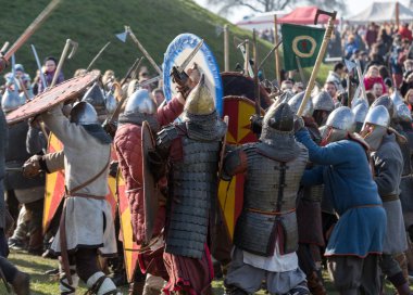 Kimliği belirsiz Rekawka - Lehçe geleneği, katılımcıların Paskalya sonra Salı günü Krakow kutladı.