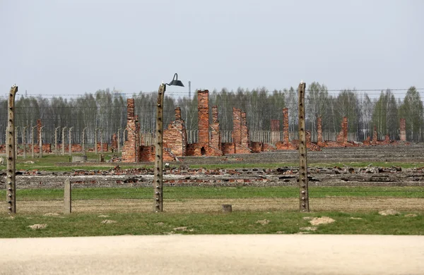아우슈비츠 Ii 비르 케 나 우 폴란드. 유럽 그리고 지금 국가 박물관 아우 슈 비 츠-Birkenau에 가장 큰 나치 강제 수용소. — 스톡 사진
