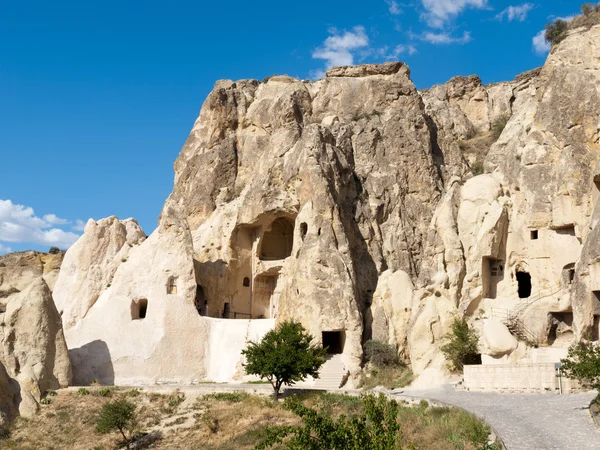 A sziklaalakzatok a Göreme nemzeti parkban. Cappadocia.Turkey — Stock Fotó