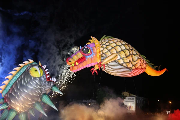 Yearly Great Dragons Parade — Stock Photo, Image