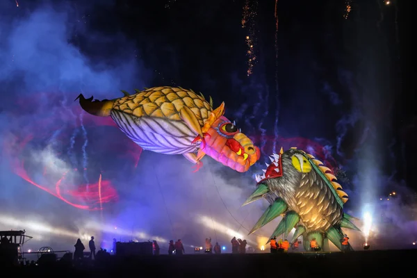 Yearly Great Dragons Parade — Stock Photo, Image