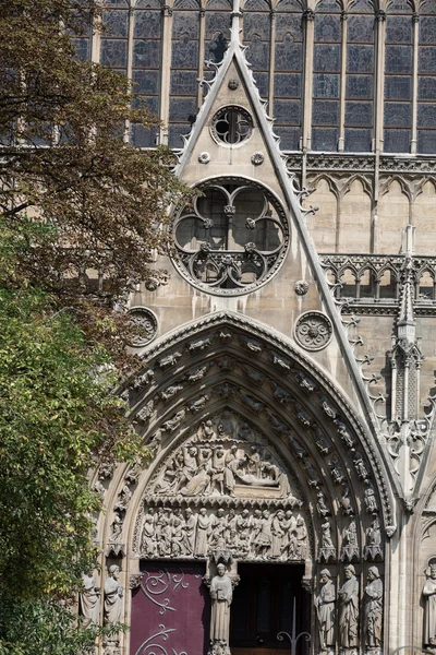 Notre Dame v Paříži Jižní fasády — Stock fotografie