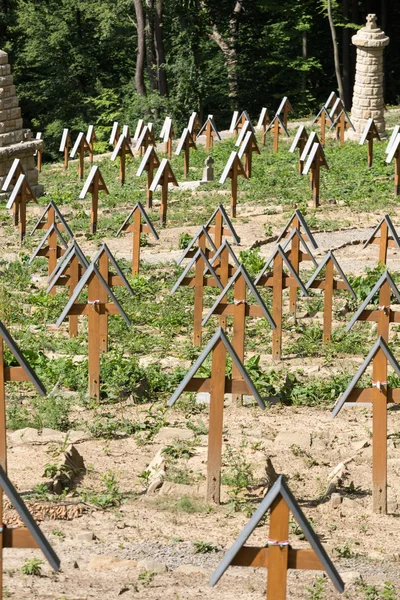 Der alte Soldatenfriedhof aus dem Ersten Weltkrieg in luzna pustki - Schlacht der Gorlice - Polen — Stockfoto