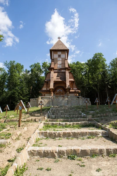 Stary cmentarz wojskowy tworzą pierwszej wojny światowej w Luzna Pustki Bitwa o Gorlice - Polska — Zdjęcie stockowe