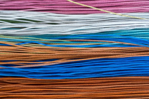Rayas de cuero de colores - fondo abstracto — Foto de Stock