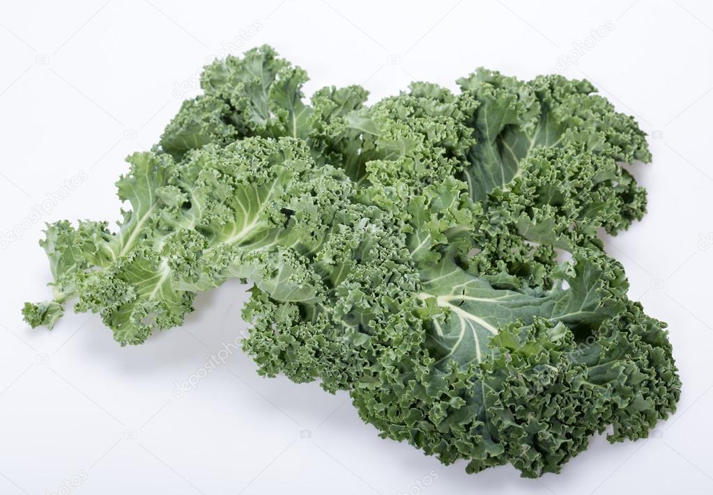 Close up of  healthy fresh curly kale