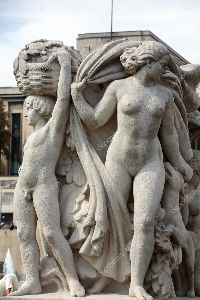 Paris - The sculptures on Tracadero