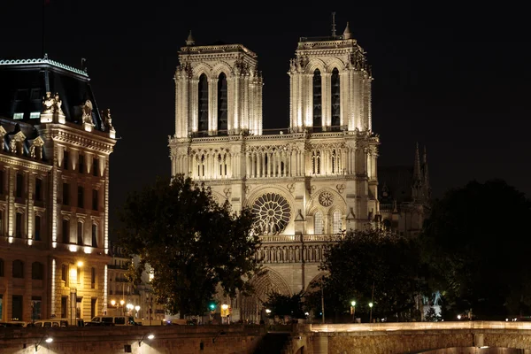 De kathedraal van Notre-Dame in Parijs in Frankrijk — Stockfoto