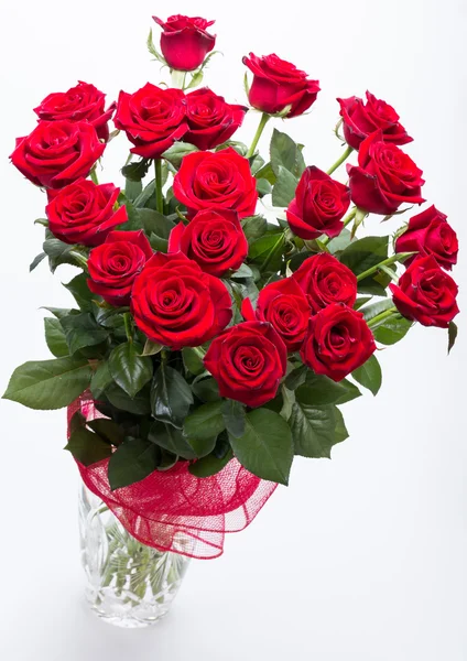 Bouquet of blossoming dark red roses Stock Picture