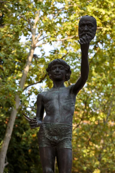 Statua in Lussemburgo giardino del Palazzo di Lussemburgo, Parigi, Francia — Foto Stock