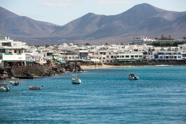 Puerto del Carmen, Kanarya Adası Lanzarote.Spain balıkçı tekneleri