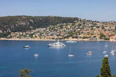 Saint-Jean-Cap-Ferrat, Fransa 'dan Fransız Riviera sahili manzarası