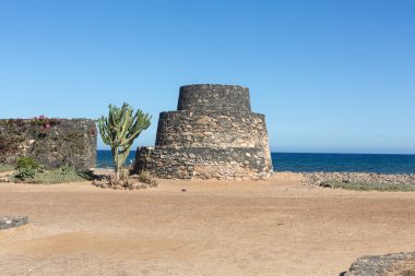 caleta de fuste antik kale. Kanarya Adası fuerteventura, İspanya
