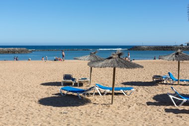 caleta de fuste, Kanarya Adası fuerteventura, İspanya plaj güneşlenme