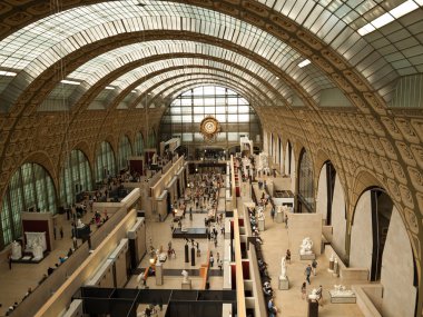 the museum D'Orsay in Paris, France. Musee d'Orsay has the largest collection of impressionist and post-impressionist paintings in the world. clipart