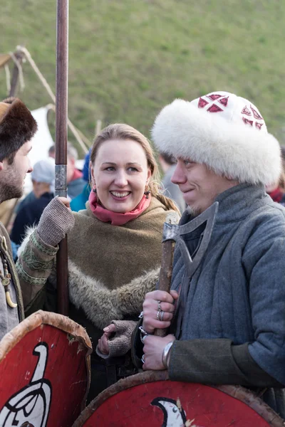 Unidentified participants of Rekawka - Polish tradition, celebrated in Krakow on Tuesday after Easter. — Stock Photo, Image