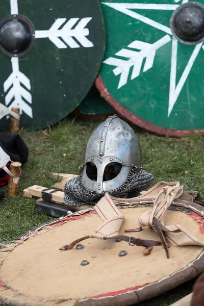 Cracow, Poland. Knight camp during the traditional Medieval festival — Stock Photo, Image