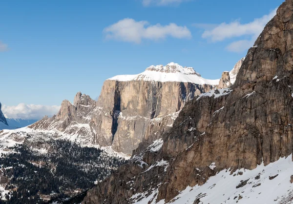 Dolomites Alpes - surplombant le groupe Sella à Val Gardena. Italie — Photo