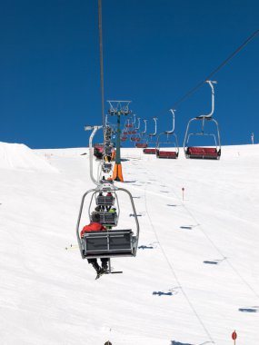 Dolomites Alps - Val Gardena Sella grubunda bakan. İtalya