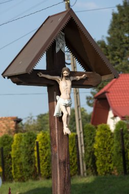 Wieliczka Cracow yakınındaki eski Wayside tapınak. Polonya