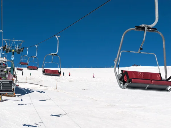 Alpy Dolomity - z widokiem na góry Sella group w Val Gardena. Włochy — Zdjęcie stockowe