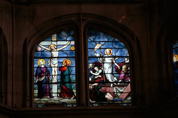 Vitray pencere Kilisesi Saint Severin, Paris Latin Quarter bir Roma Katolik Kilisesi olduğunu