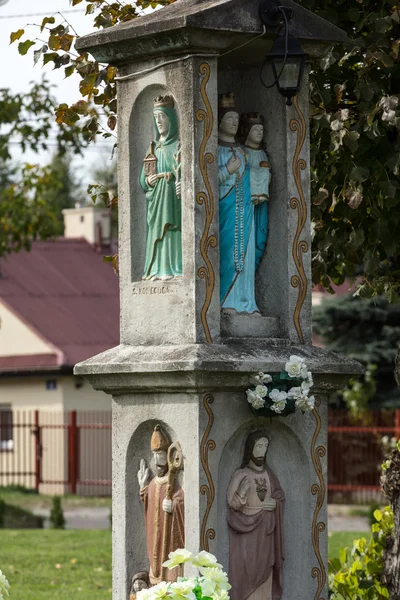 Old Wayside shrine in Siepraw near Cracow. Poland — Stock Photo, Image