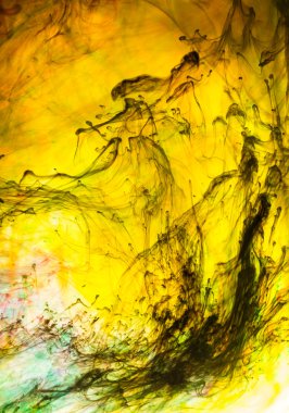 Akrilik renkler ve mürekkep su. arka plan.