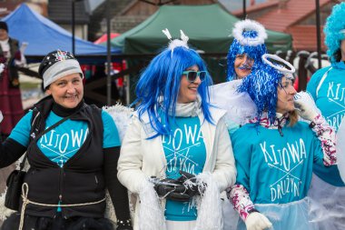 Kış Festivali melek taşra kasabasında.