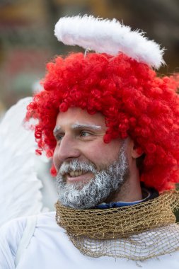 Kış Festivali melek taşra kasabasında.