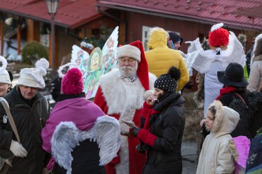 Kış Festivali melek taşra kasabasında.