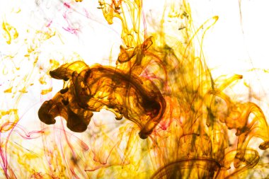 Akrilik renkler ve mürekkep su. arka plan.