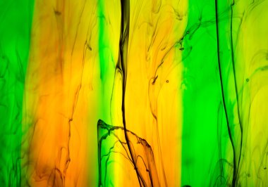 Akrilik renkler ve mürekkep su. arka plan.