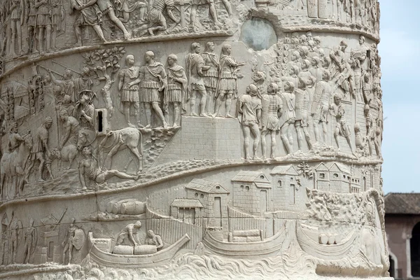 Kolom Tajan. Kolom kemenangan Romawi di Roma, Italia , — Stok Foto