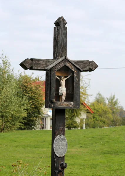 Stary Wayside shrine w Siepraw koło Krakowa. Polska — Zdjęcie stockowe