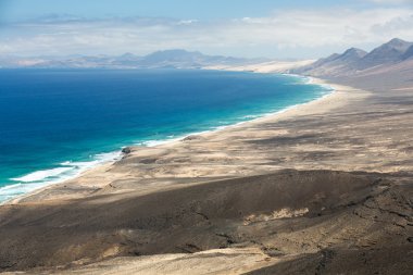 Plaj cofete, Jandia Yarımadası, Fuerteventura, Kanarya Adaları, İspanya görüntüleme