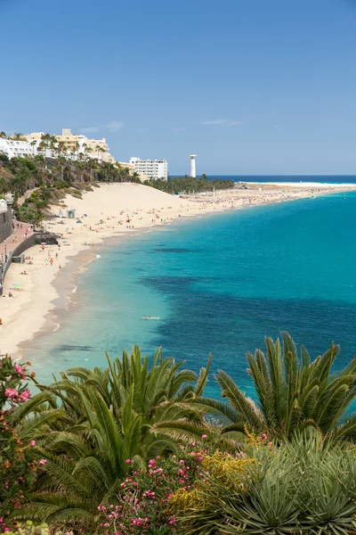 Plaży morro jable, Kanaryjskie wyspy fuerteventura, Hiszpania — Zdjęcie stockowe