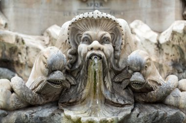 Pantheon (Fontana del Pantheon) Via Nazionale adlı Çeşmesi, kapat... Roma, İtalya