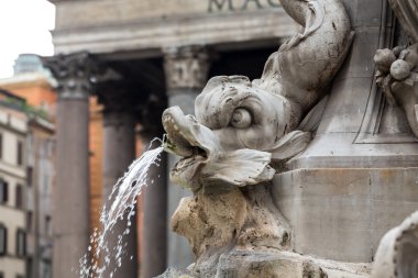 Pantheon (Fontana del Pantheon) Via Nazionale adlı Çeşmesi, kapat... Roma, İtalya