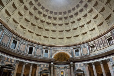 Panteon Roma, İtalya. Pantheon Tanrıların Antik Roma'nın bir tapınak olarak inşa edilmiş ve İmparator Hadrian tarafından yaklaşık 126 reklam yeniden.