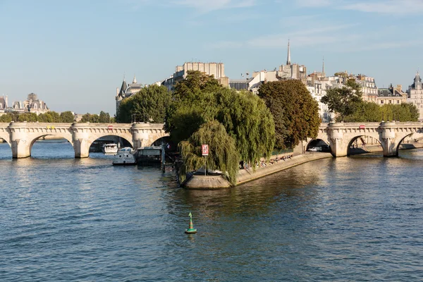 Pont neuf i przytoczyć wyspa w Paryż, Francja — Zdjęcie stockowe