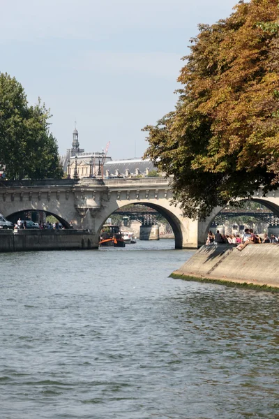 Een Pont Neuf en Cite van Island in Parijs, Frankrijk — Stockfoto