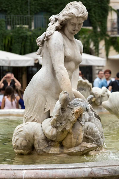 Piazza Navona fontanna Neptun — Zdjęcie stockowe