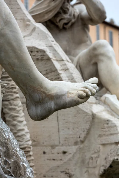 A Fonte dos Quatro Rios - Piazza Navona, Roma — Fotografia de Stock