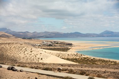 plaj playa de sotavento, Kanarya Adası fuerteventura, İspanya