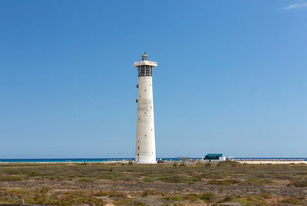 Latarnia morska na Playa del Matorral, Jandia Morro Jable, Fuerteventura Hiszpania — Zdjęcie stockowe