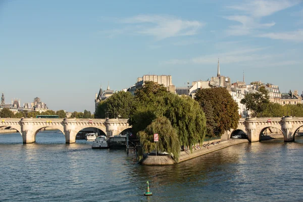 Pont neuf en cite eiland in Parijs, Frankrijk — Stockfoto