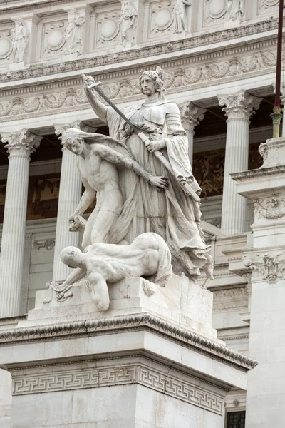 Oltář vlasti (Altare della Patria) známé jako Monumento Nazionale Vittorio Emanuele Ii "(Národní památník Victor Emmanuel II") nebo Il Vittoriano v Římě, Itálie — Stock fotografie