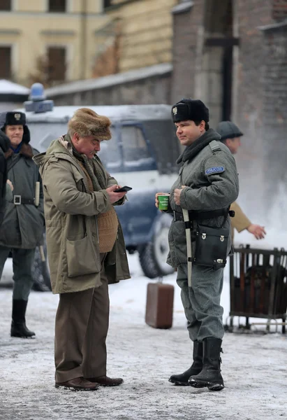 Tournage d'un nouveau film biographique sur Tadeusz Kantor - le peintre, le réalisateur, les créateurs du Théâtre Cricot2. Cracovie, Pologne — Photo